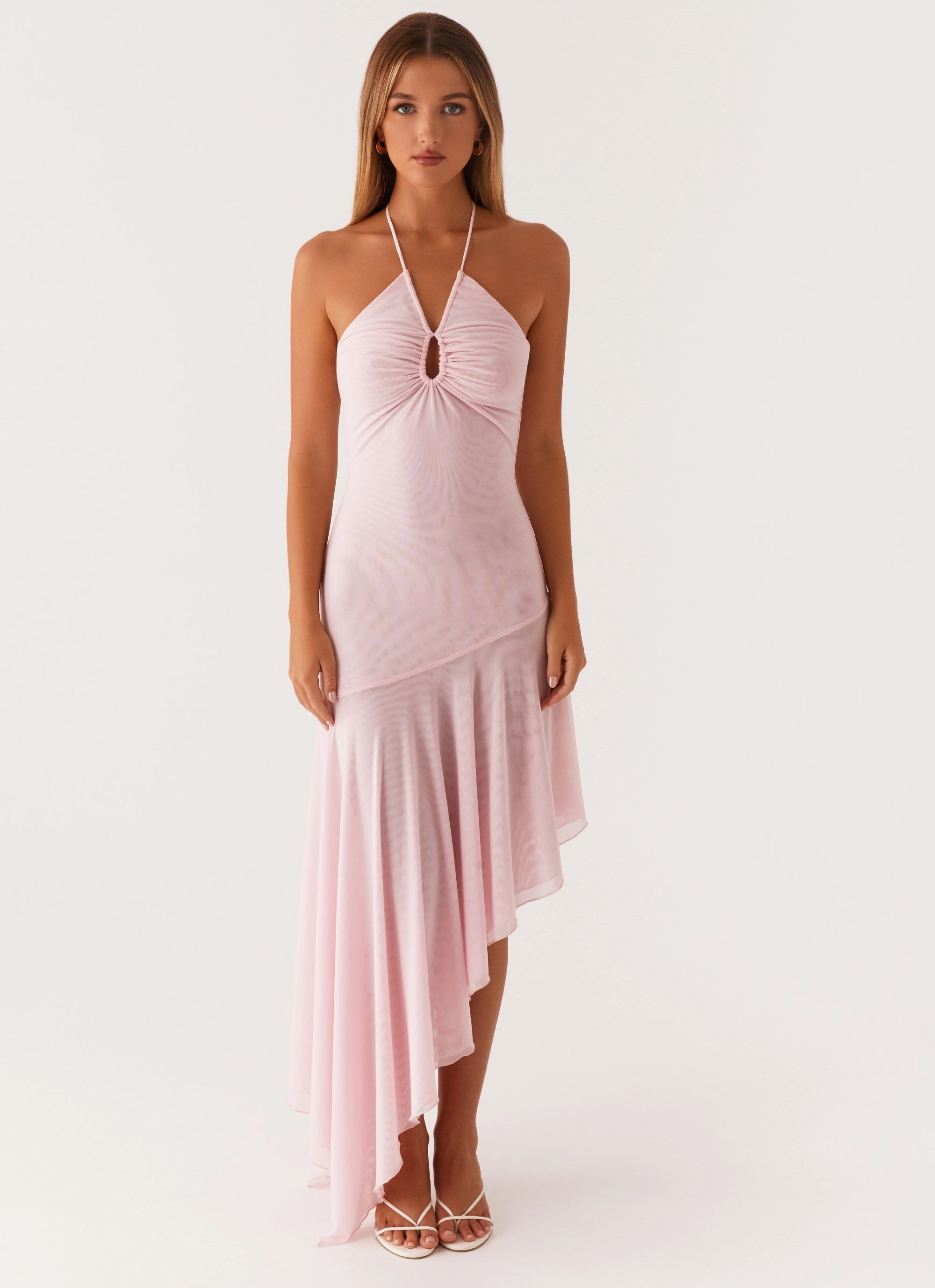 Whirlwind Maxi Dress - Pastel Pink Linen Vibe