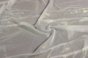 White Plain Georgette Lurex Viscose Fabric