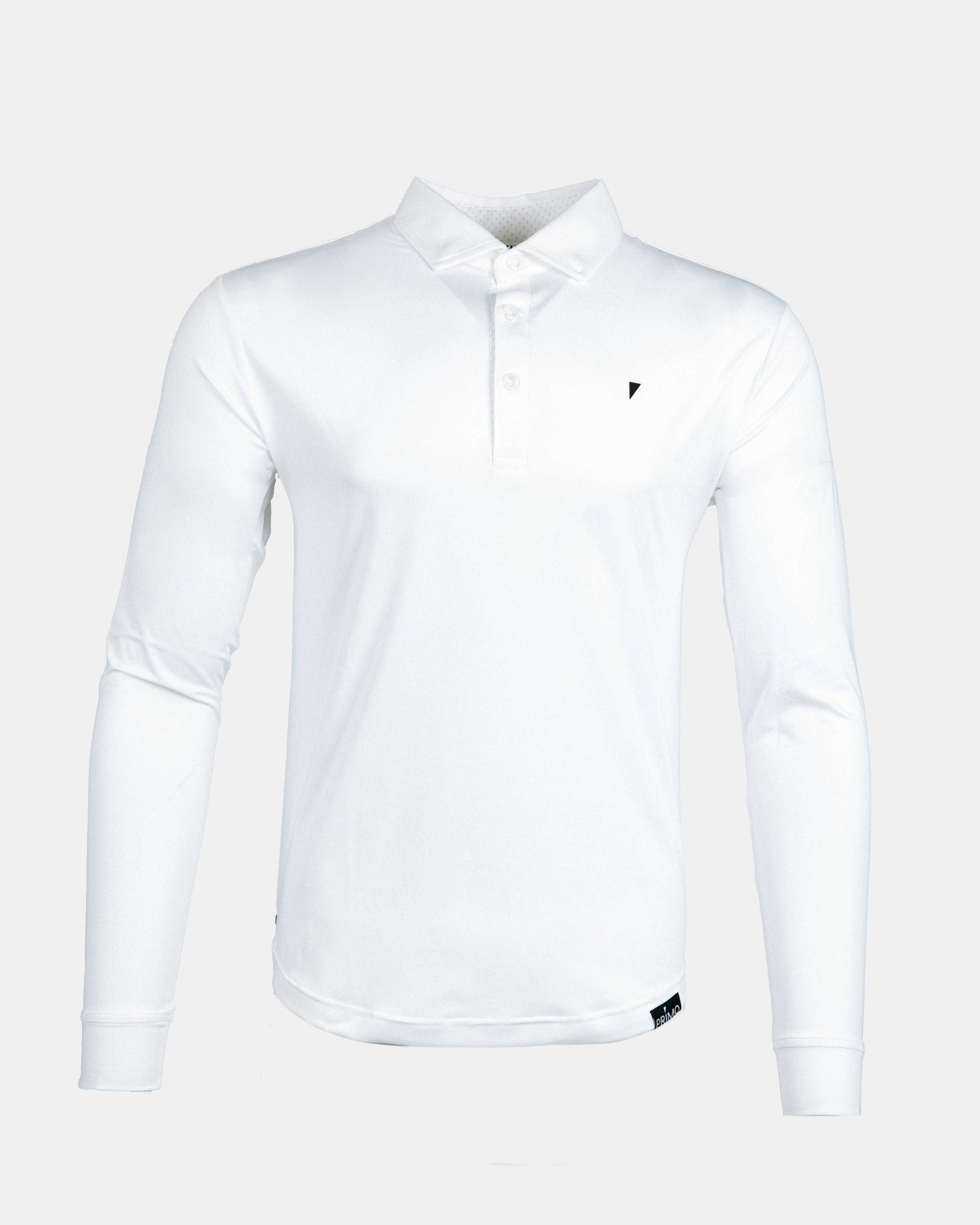 White Long Sleeve Classic Polo VentilatedArmholes
