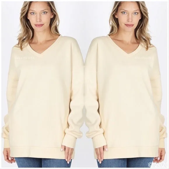Wholesale 3 Pack: Callie Creamy Pockets: Cozy Pullover Sweatshirt