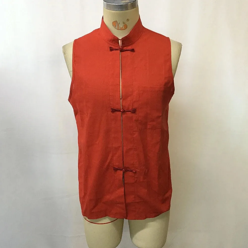 Wiaofellas  -  Mens Vest Chinese Ethnic Style Buckle Tibetan Lama Monk Costume Summer Casual Sports Solid Color Waistcoat Men's Clothing