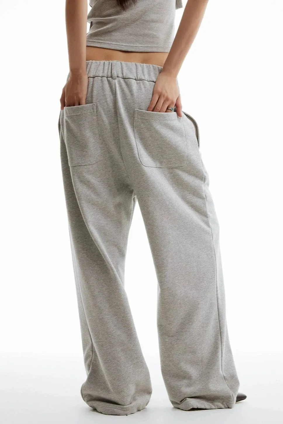 Wide-Leg Low-Waisted Lounge Sweatpant Joggers