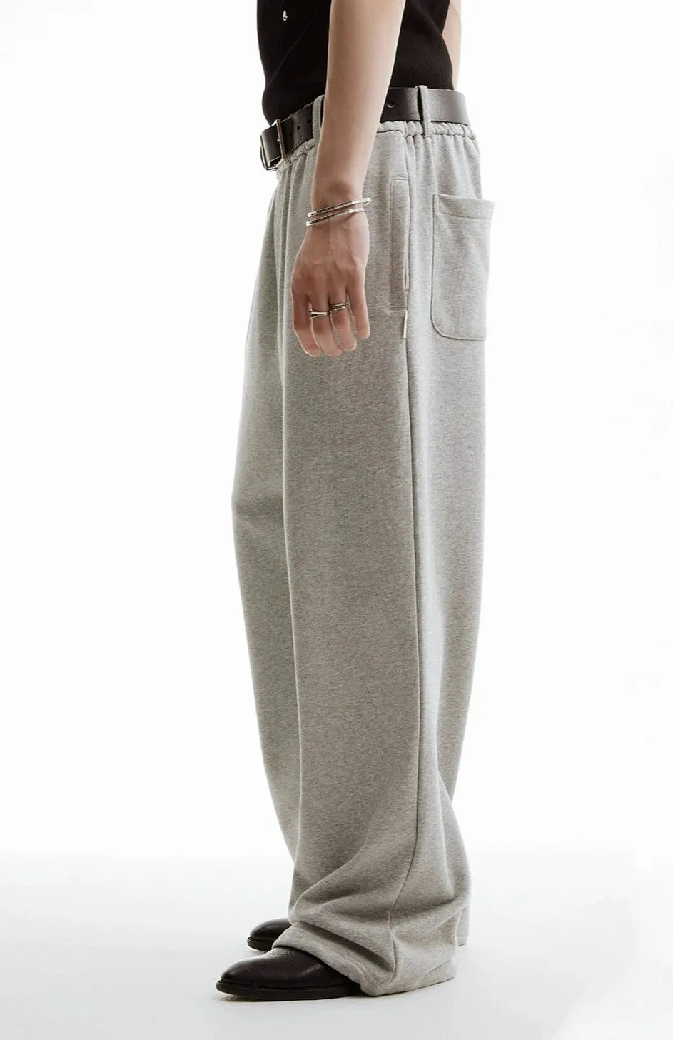 Wide-Leg Low-Waisted Lounge Sweatpant Joggers