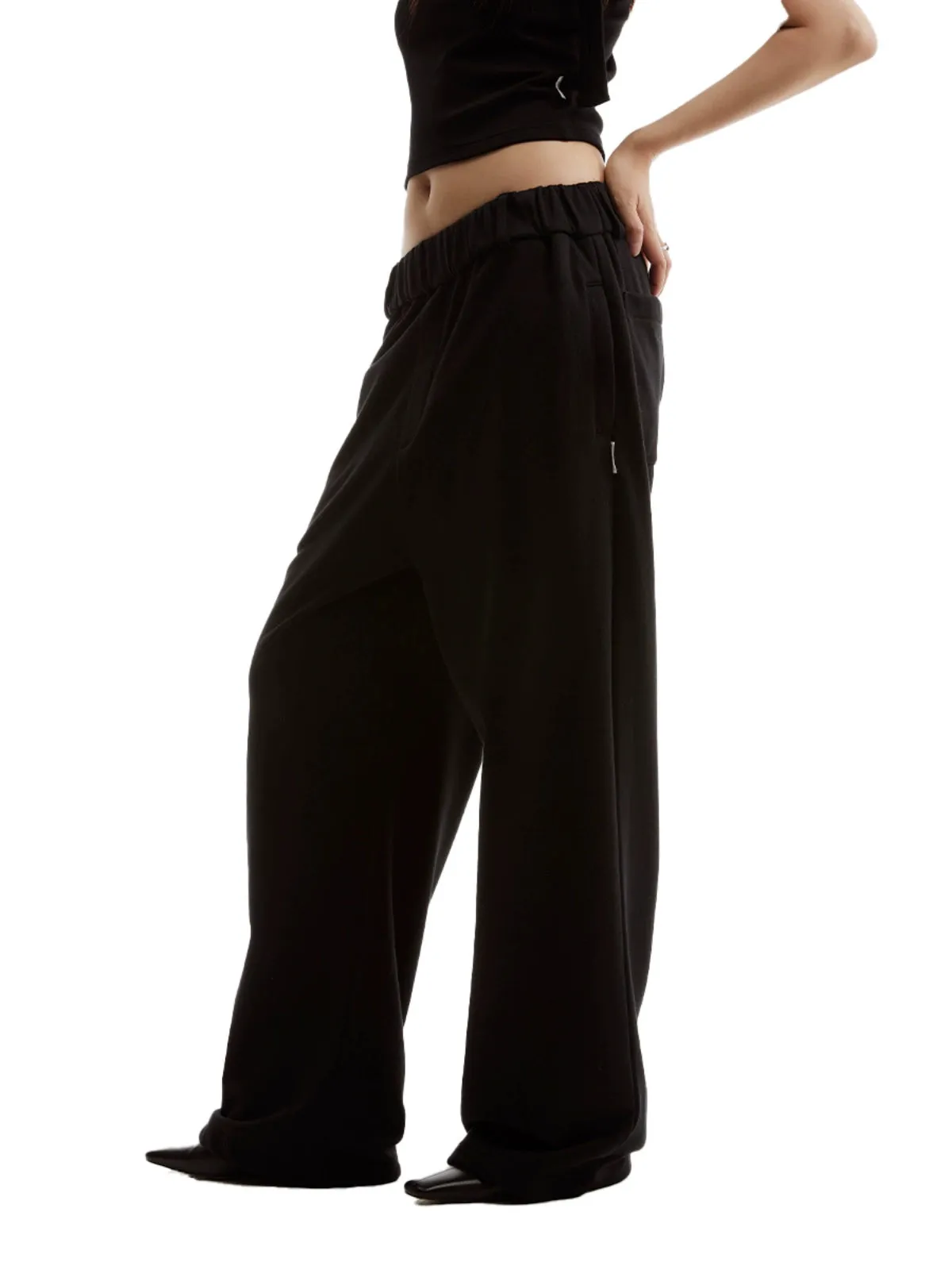 Wide-Leg Low-Waisted Lounge Sweatpant Joggers