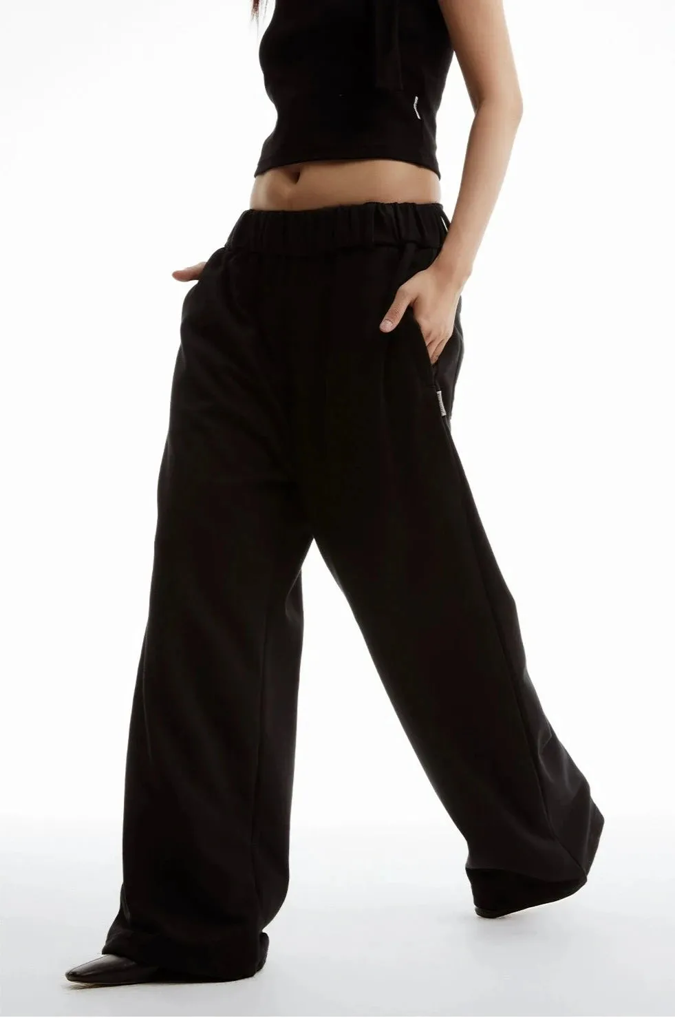 Wide-Leg Low-Waisted Lounge Sweatpant Joggers