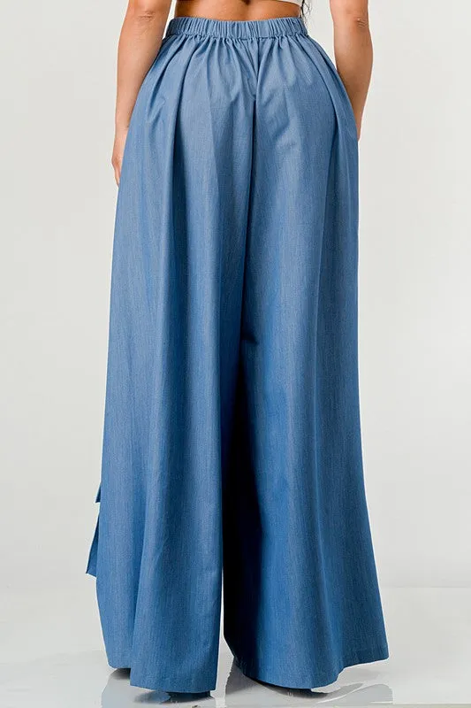 Wide Multi Pocket Cargo Pants