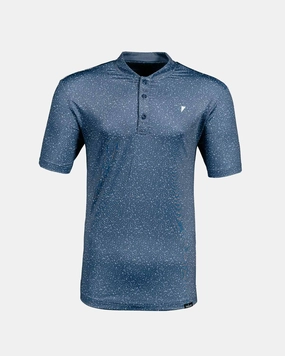 Dusty Blue Speckle Blade Polo HypoallergenicConstruction