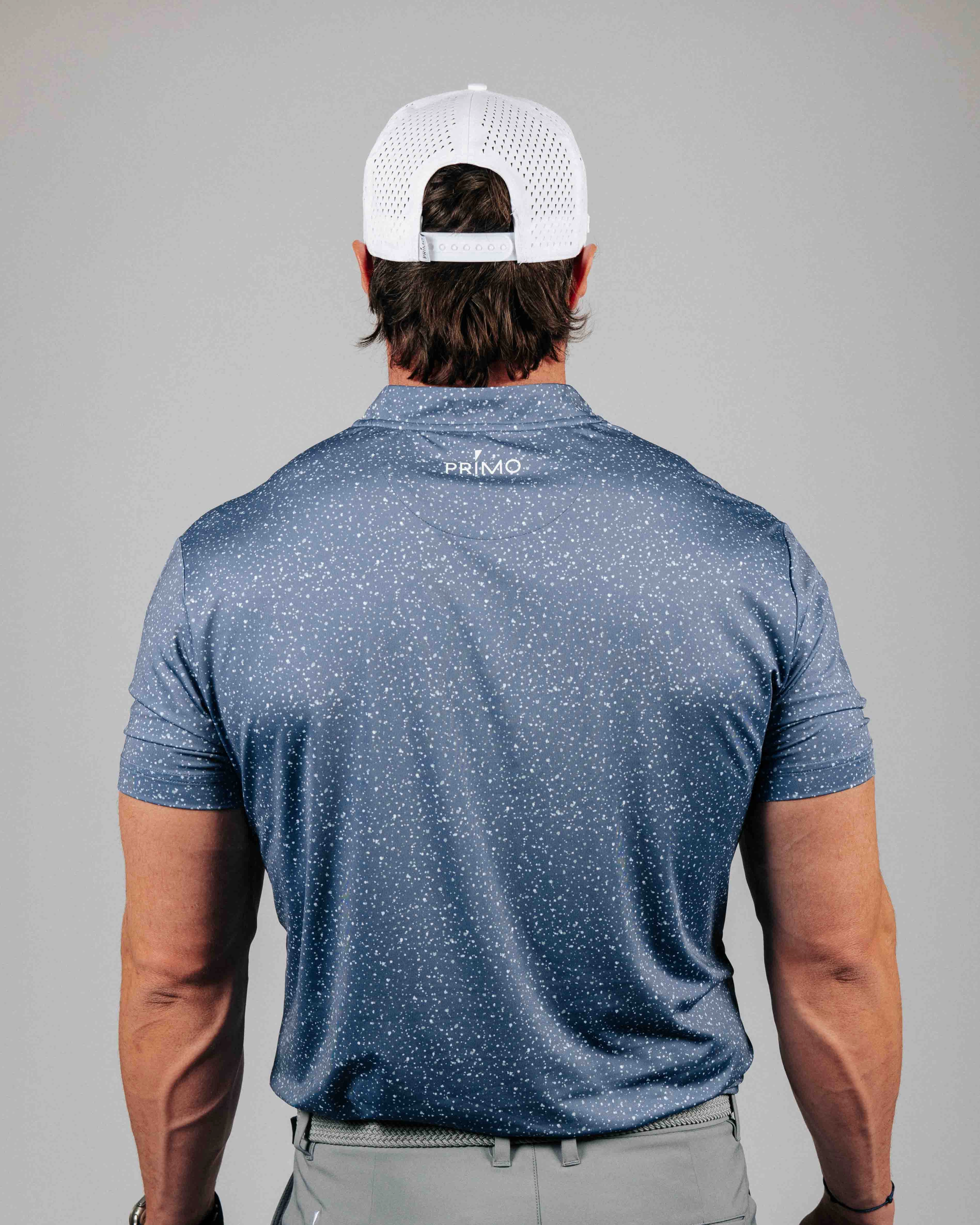 Dusty Blue Speckle Blade Polo CollapsibleFrame Odor Resistant