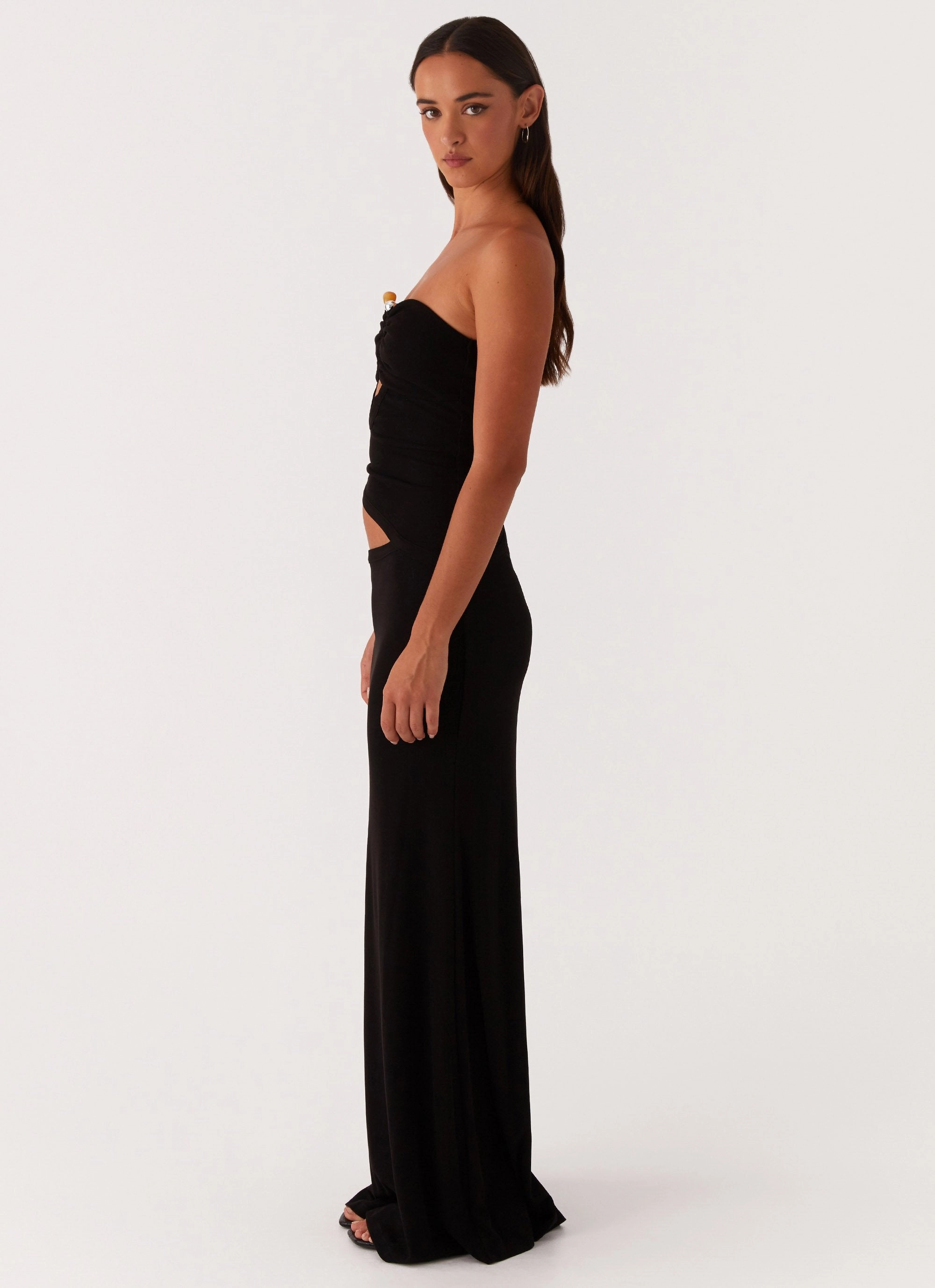Wild Roses Maxi Dress - Black Boho Mood Light Touch