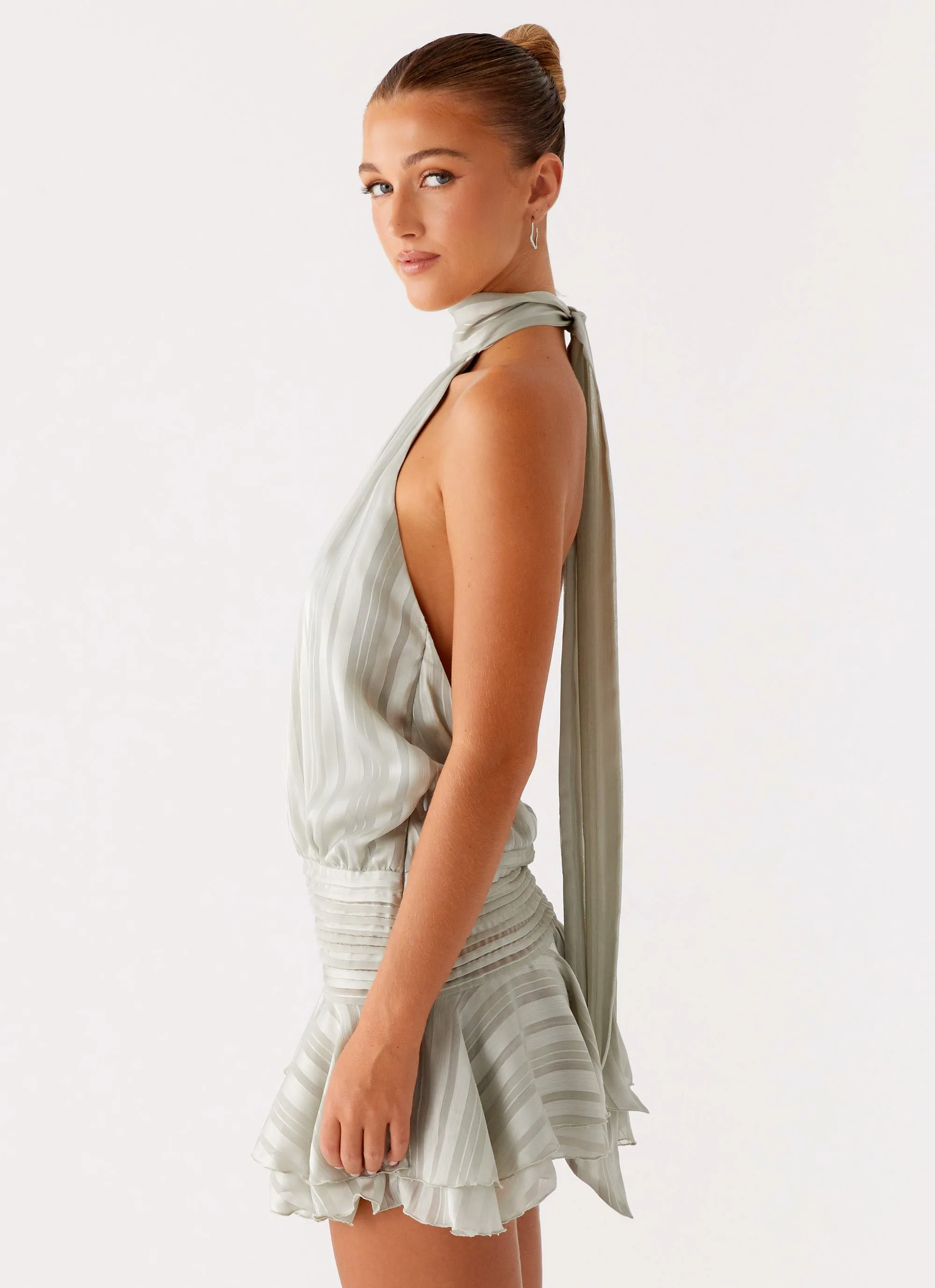 Casual Chic Wear Willow Chiffon Mini Dress - Green
