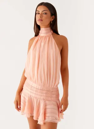 Willow Chiffon Mini Dress - Orange Sharp Look Contemporary Style
