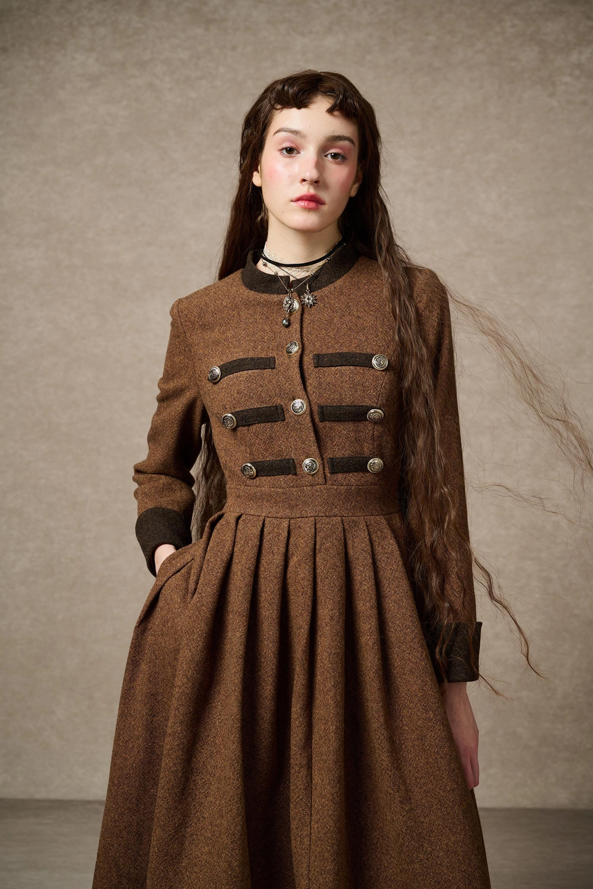 Tailored Wear Essential Wear Willow 27 | green wool dress