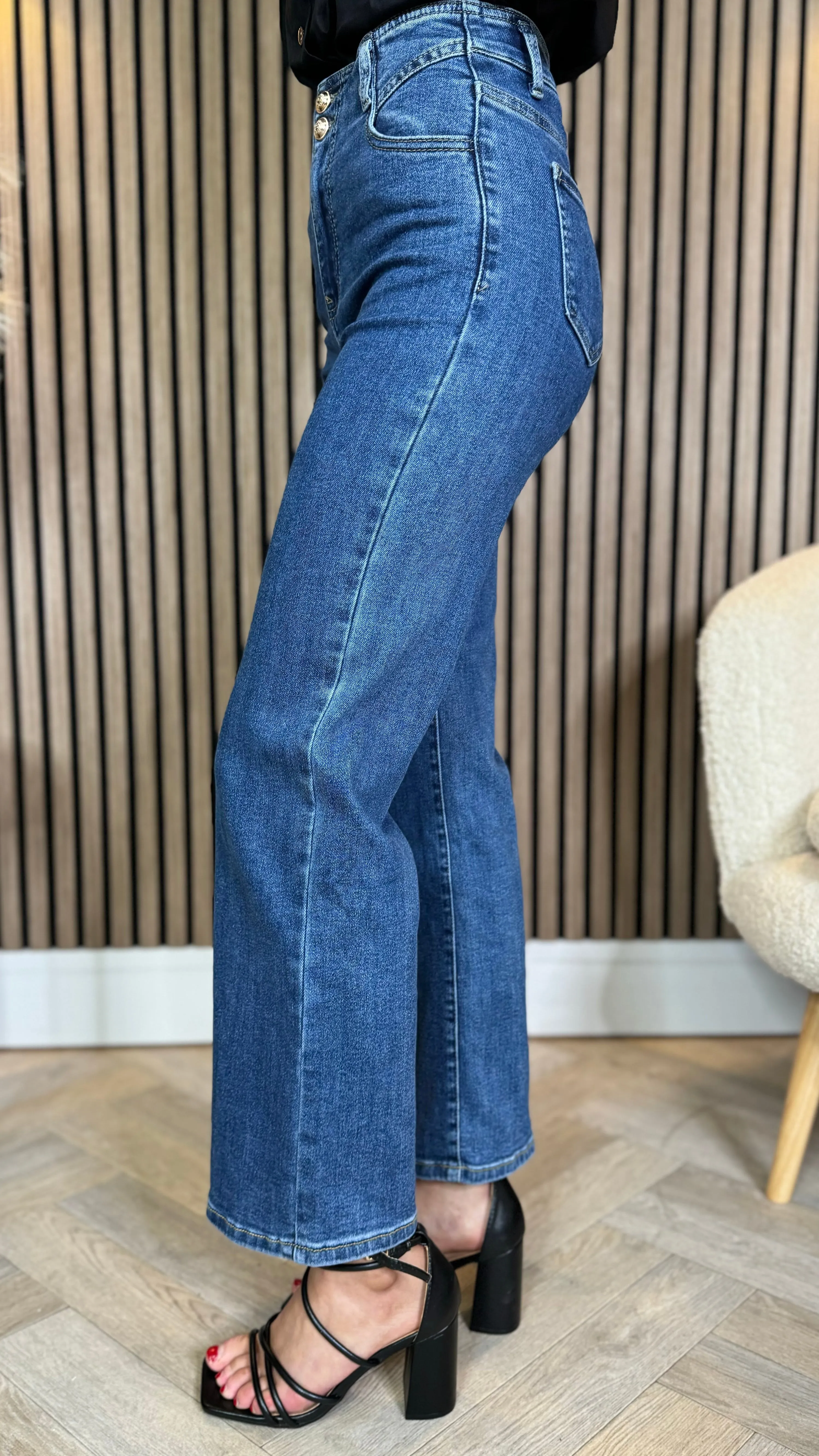 Wilma Dark Blue Straight Leg Jeans