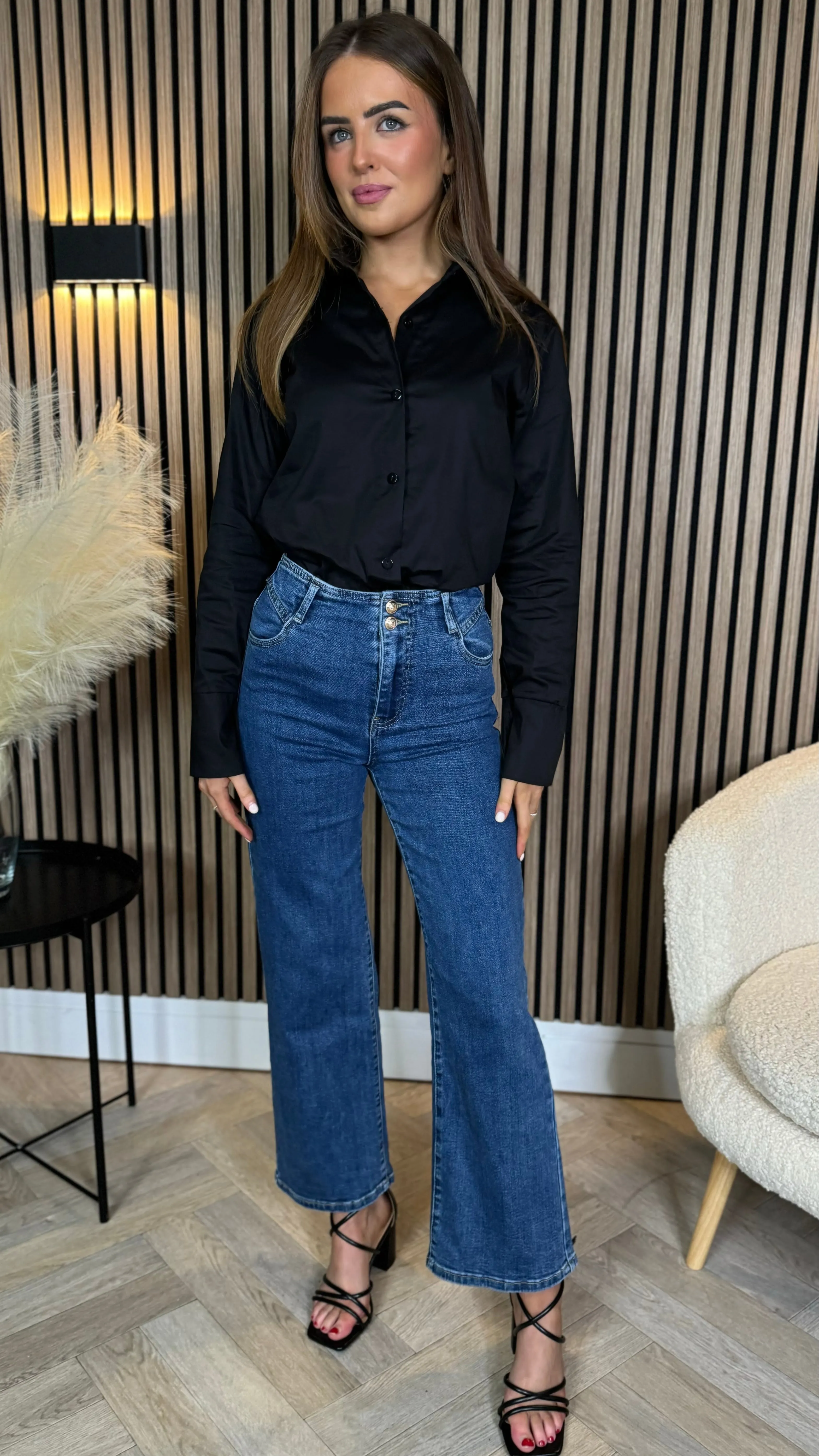 Wilma Dark Blue Straight Leg Jeans