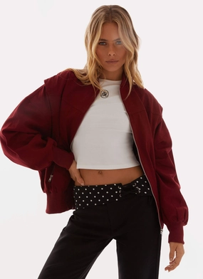 BreathableLining Alabama Bomber Jacket - Red