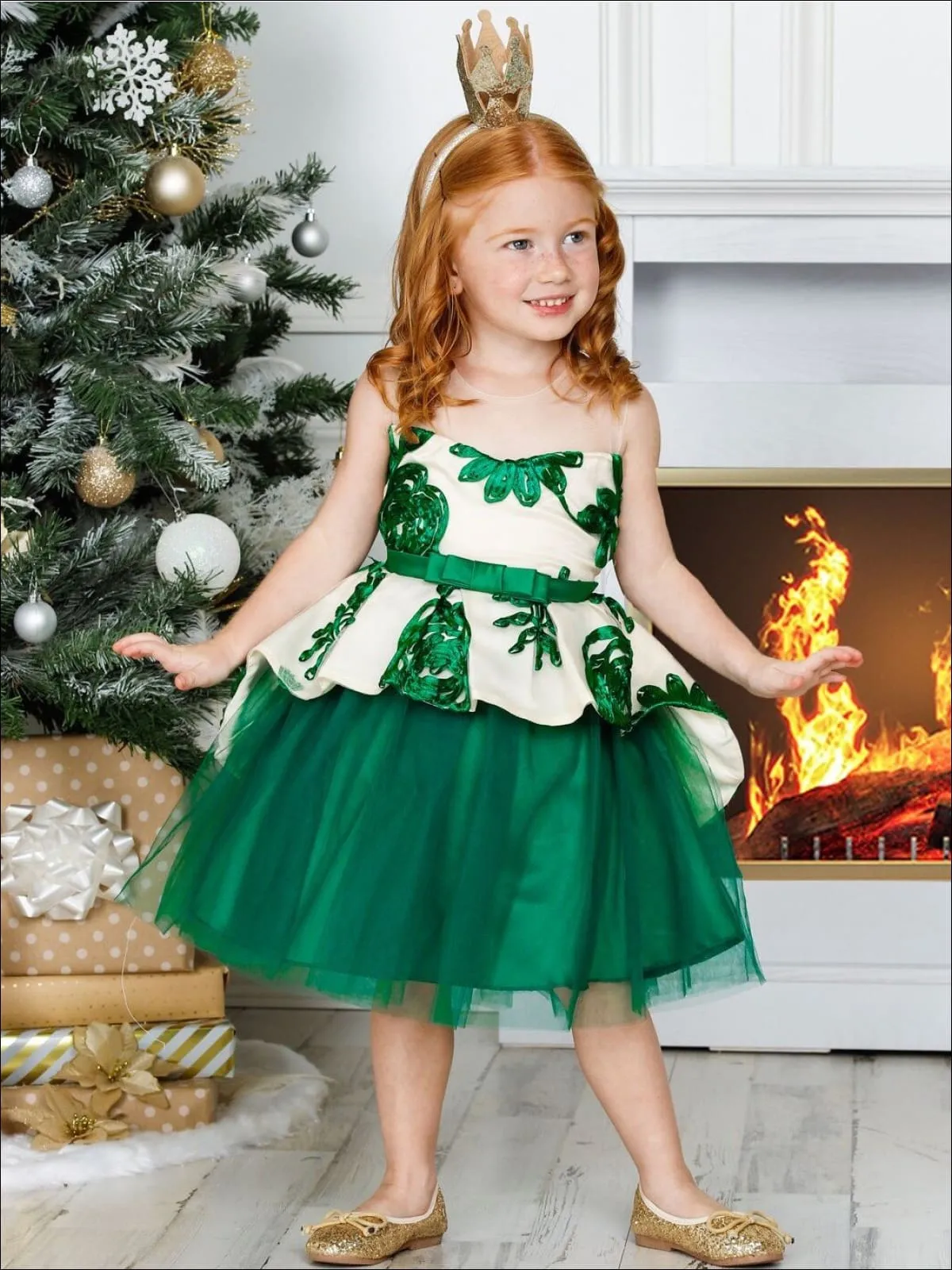 Winter-ful Peplum Holiday Dress