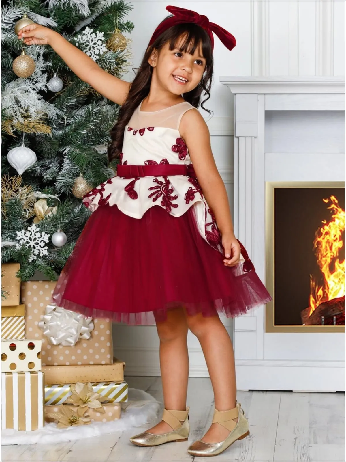 Winter-ful Peplum Holiday Dress