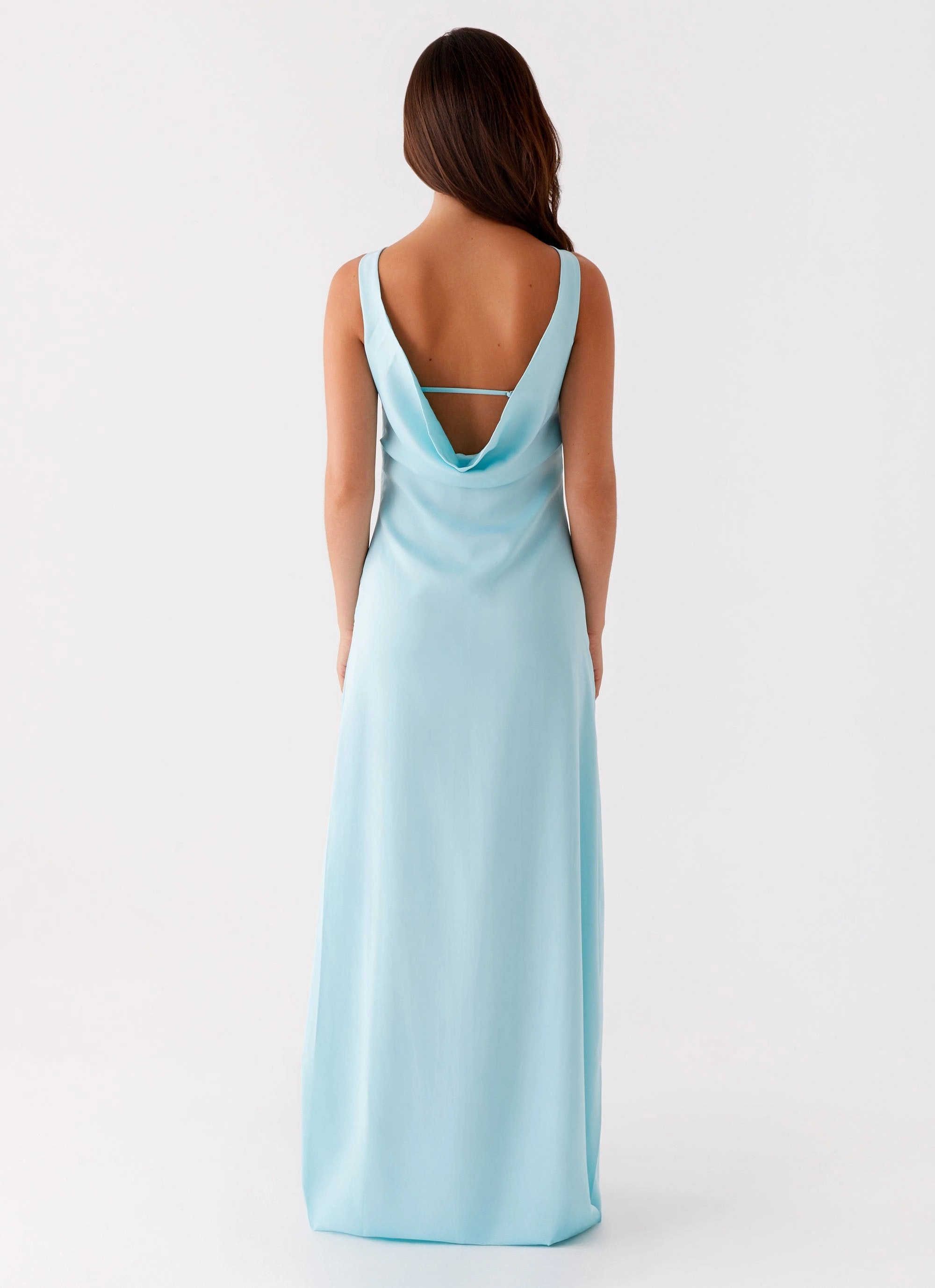 Ronnie Maxi Dress - Blue Panelled-Design