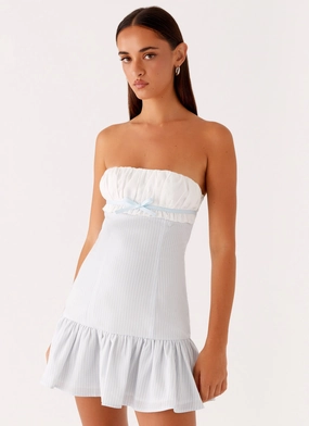 Purpose Mini Dress - Blue White Stripe Feel Good Clean Comfort
