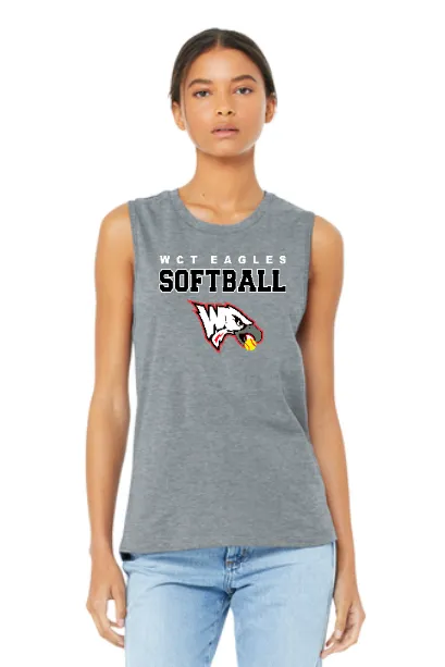Wolcott Eagles BELLA CANVAS ® Women’s Jersey Muscle Tank