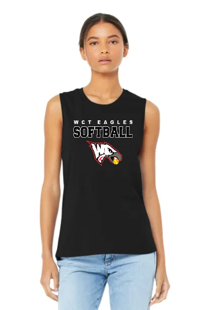 Wolcott Eagles BELLA CANVAS ® Women’s Jersey Muscle Tank