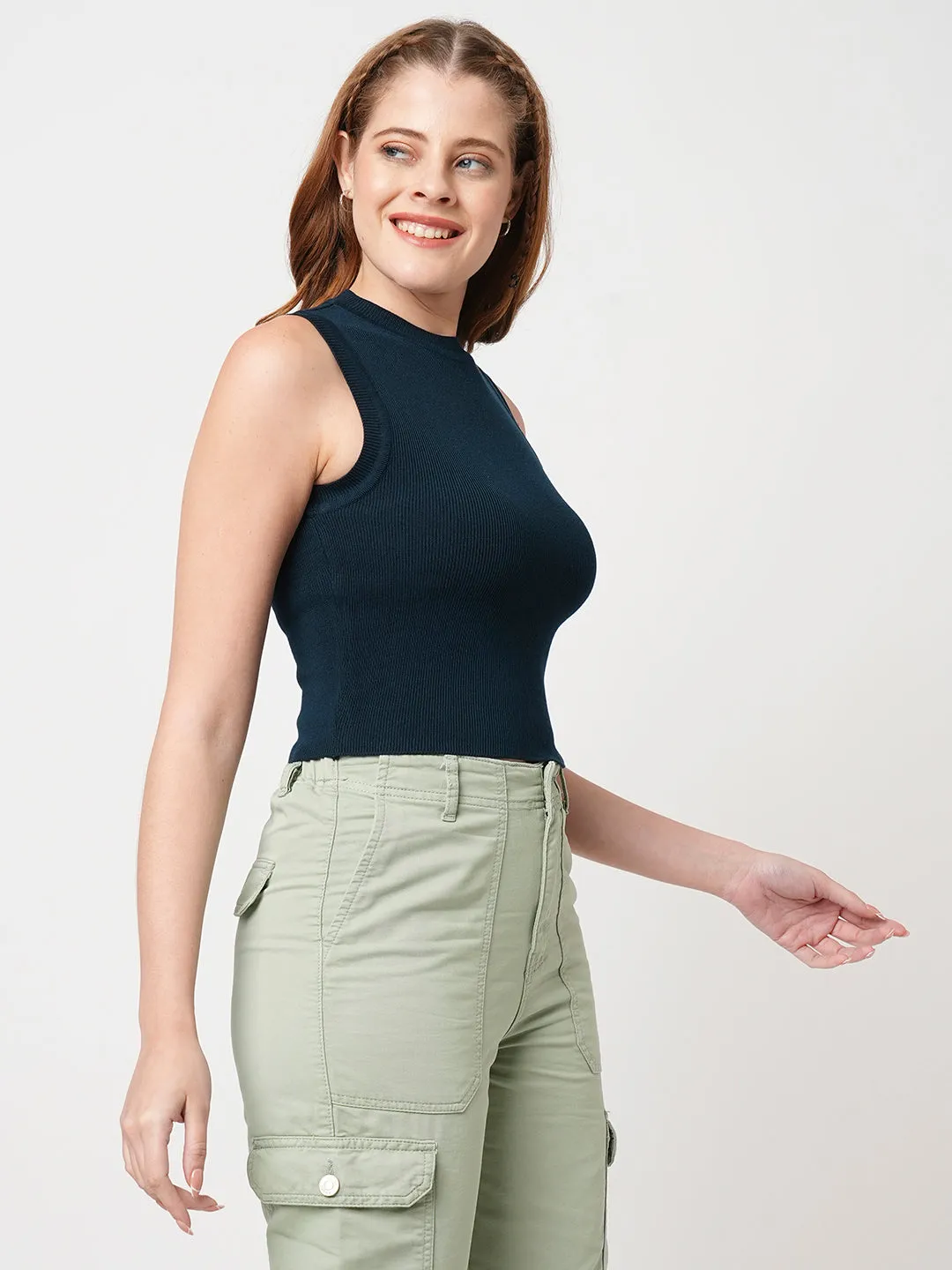 Women Airforce Flat Knit Tank Top