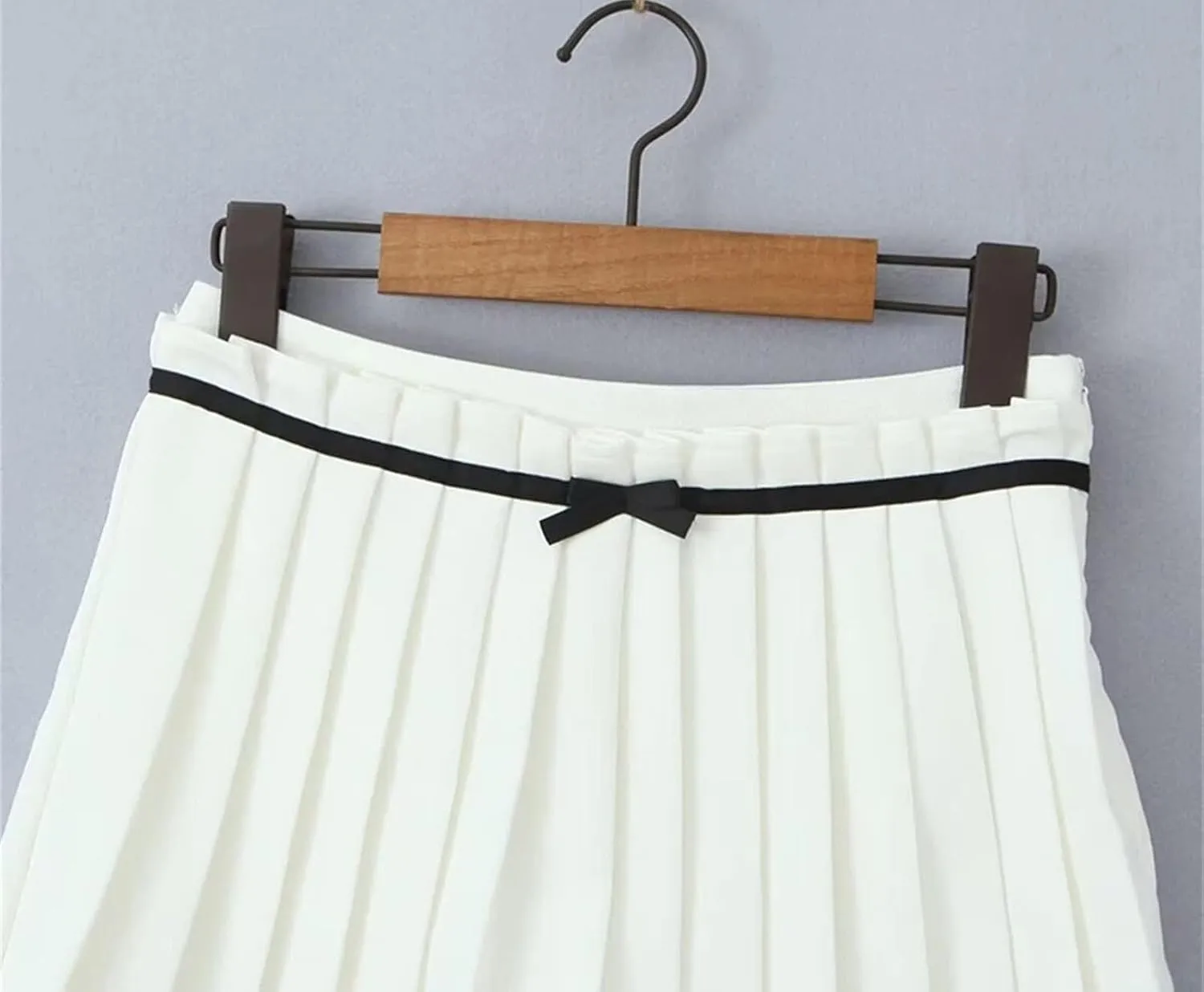 Women Bow High Waist Pleated Mini Skirt Summer Ruffle Casual Skirts Fashion Party Skirts
