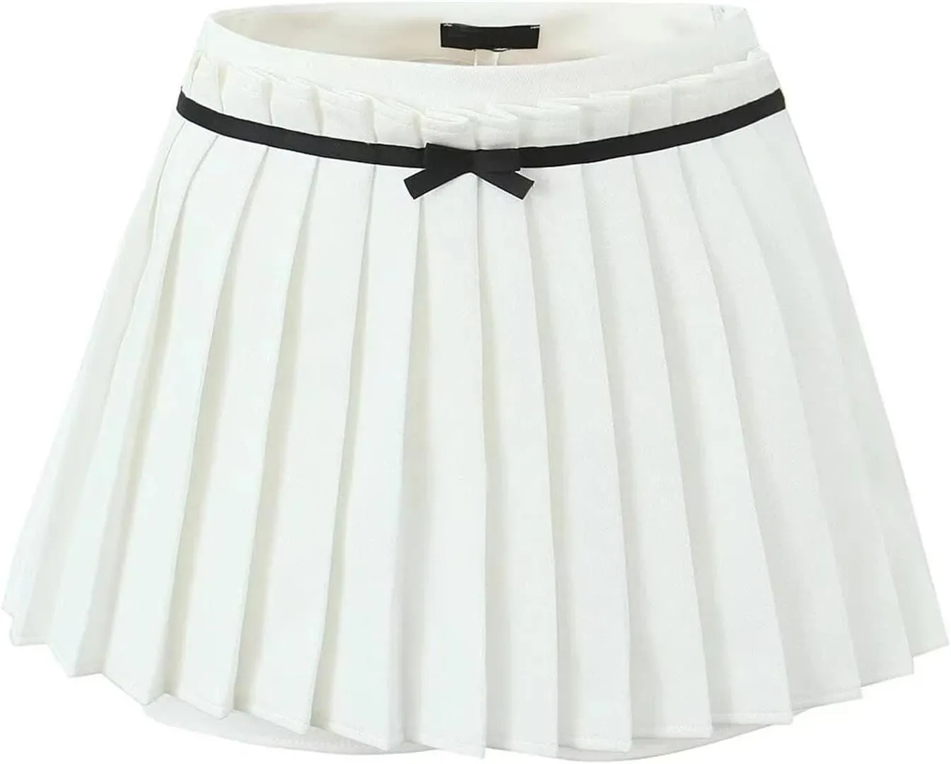 Women Bow High Waist Pleated Mini Skirt Summer Ruffle Casual Skirts Fashion Party Skirts