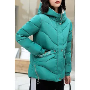 Women Elegant Cotton Padded Zipper Casual Jacket - WJC23650