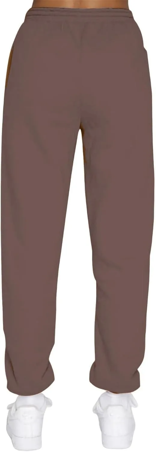 Women High Waisted Baggy Sweatpants 2024 Jogger Pants Y2k Trendy Lounge Trousers Pockets Baggy Cinch Bottom Jogger