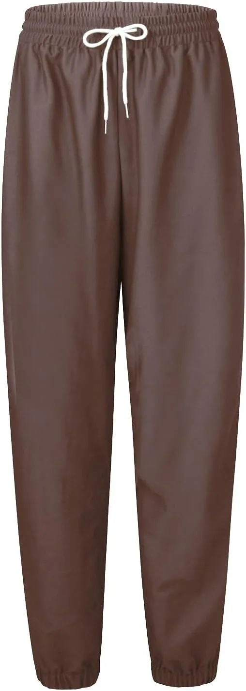 Women High Waisted Baggy Sweatpants 2024 Jogger Pants Y2k Trendy Lounge Trousers Pockets Baggy Cinch Bottom Jogger