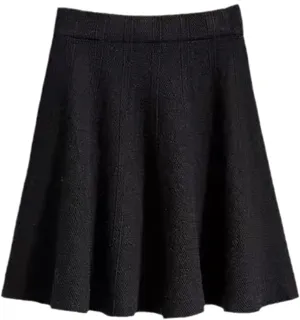 Women Knitted Skirts High Waist Black School Mini Pleated Skirts Knit Skirt