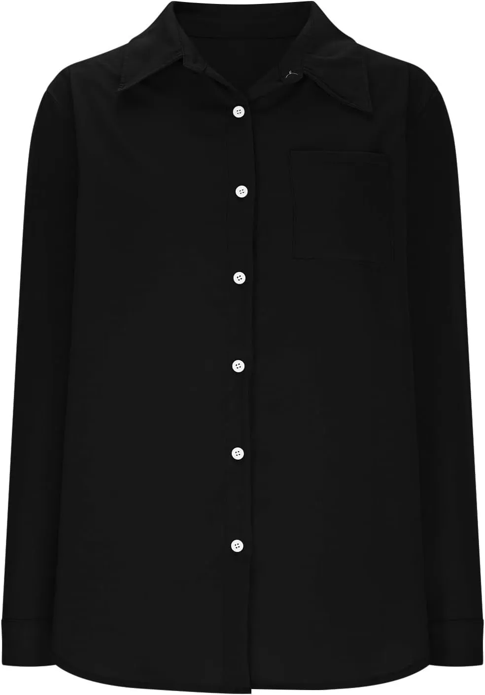 Women Oversized Button Down Shirts Women's Floral Butterfly Print Natural Autumn Linen Work Blouse Tops with Pocket