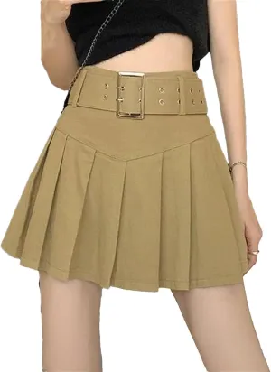 Women Pleated Mini Skirts Vintage High Waist Short Skirt Summer Fashion Casual Party Skirts