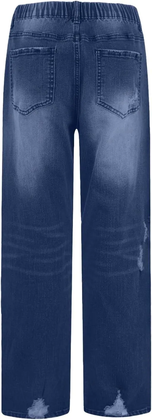Women's Baggy Jeans Y2k Baggy Loose Boyfriend Trouser Jeans High Waisted Stretch Casual Fashion y2k Denim Pants