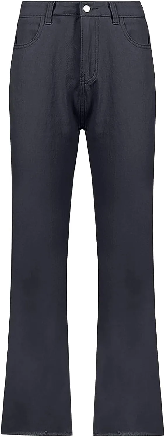 Women's Bell Bottom Jeans Slim Fit High Waisted Straight Pants Stretchy Flare Pants Boyfriend Jeans Fashion Outfits