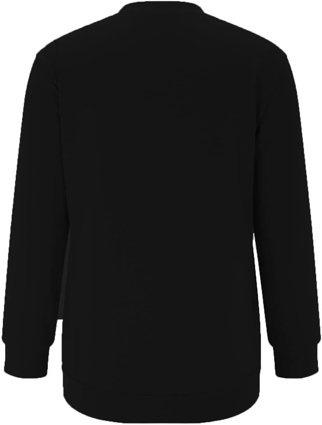Women's Casual Long Sleeve Shirts Color Block/Solid Blouses Crewneck Sweatshirts Cute Loose Fit Pullovers Tops with Pockets