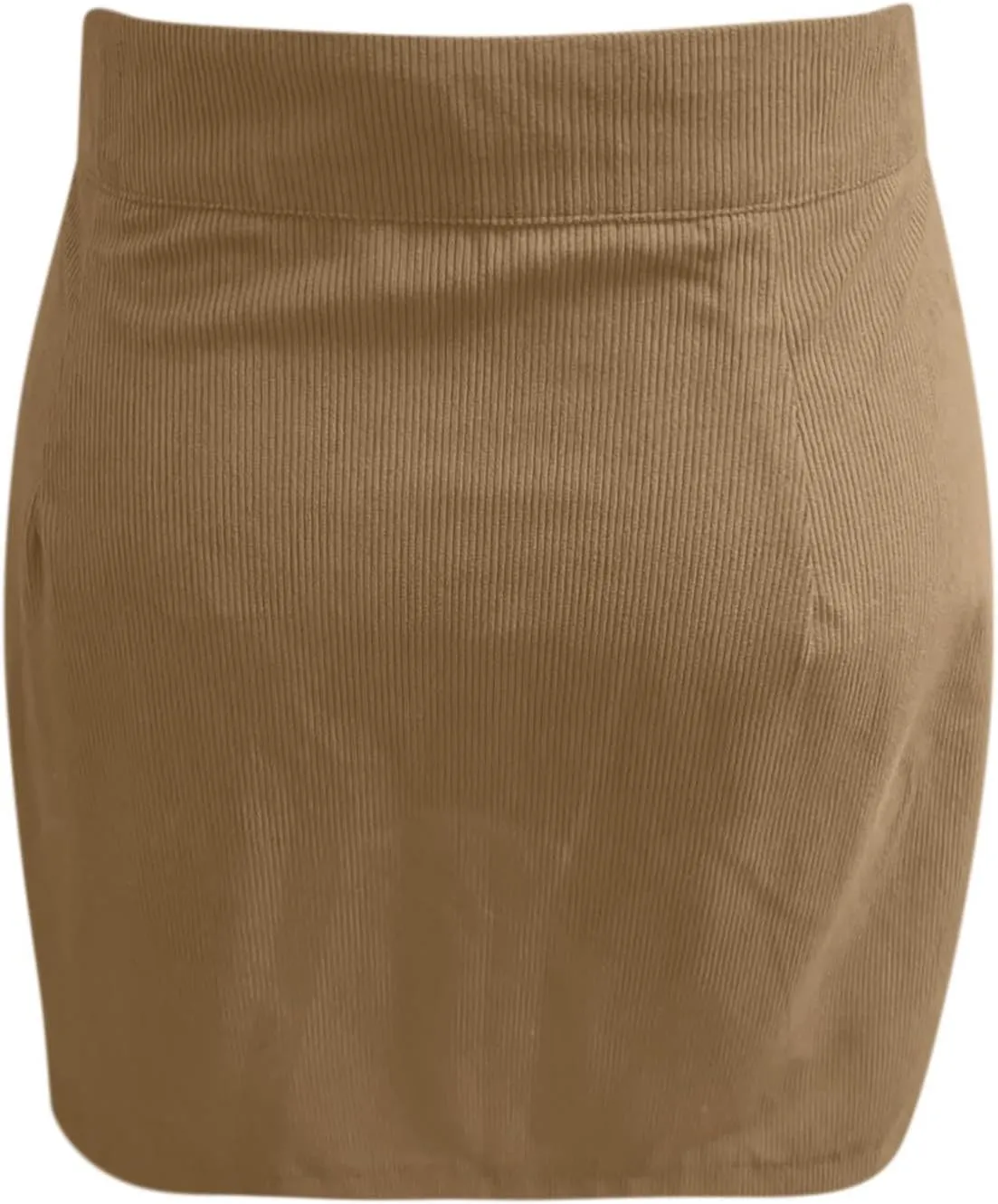 Women's Corduroy Mini Skirt with Pockets Casual High Waisted Button Slim Fit Skirts A-line Bodycon Short Pencil Skirts