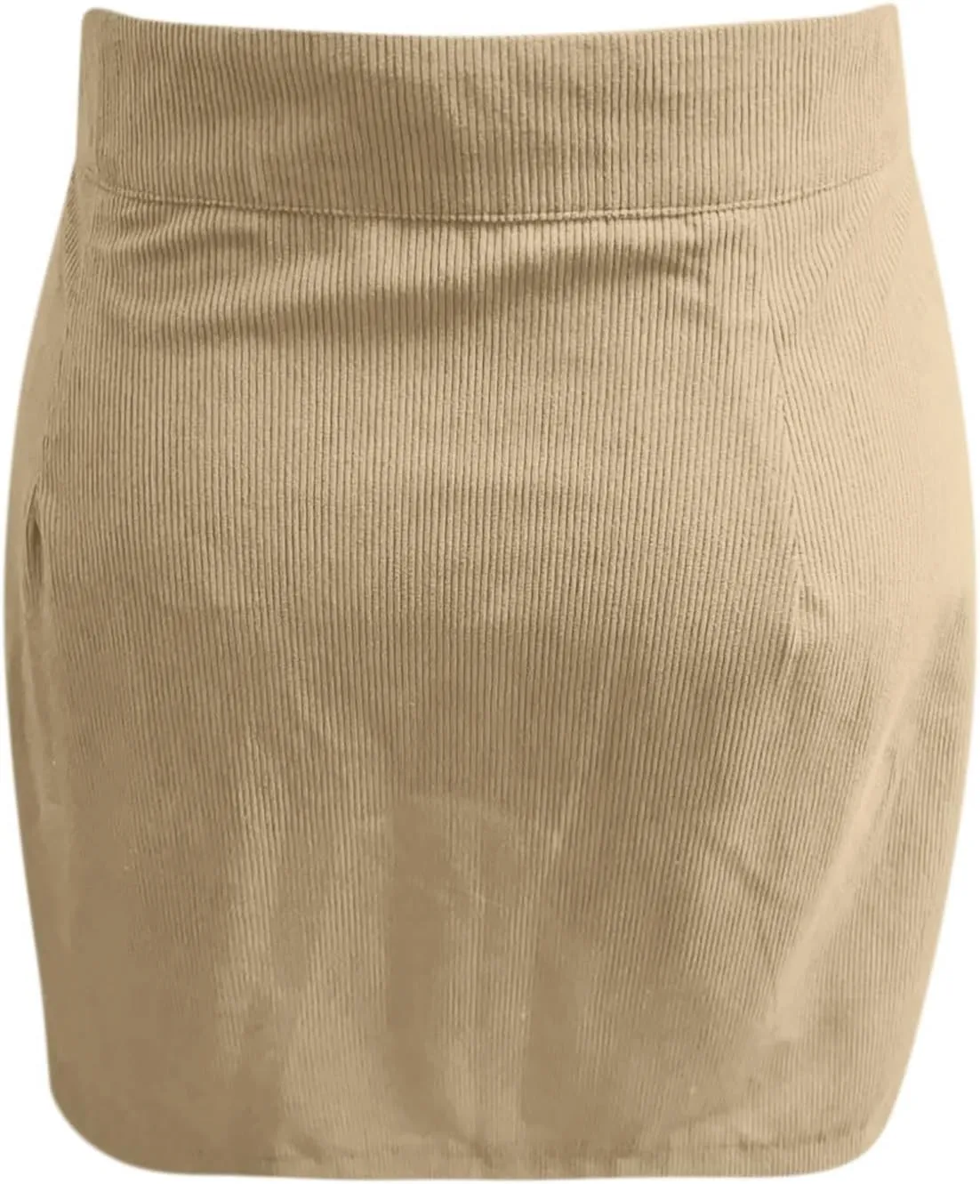 Women's Corduroy Mini Skirt with Pockets Casual High Waisted Button Slim Fit Skirts A-line Bodycon Short Pencil Skirts