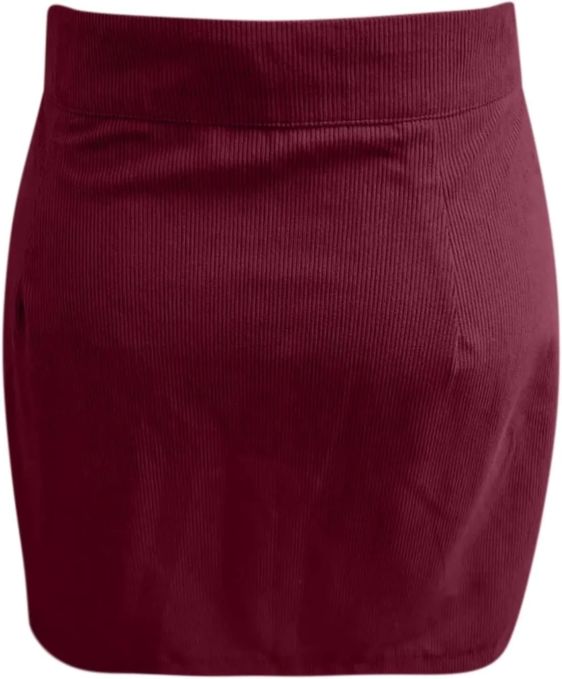 Women's Corduroy Mini Skirt with Pockets Casual High Waisted Button Slim Fit Skirts A-line Bodycon Short Pencil Skirts