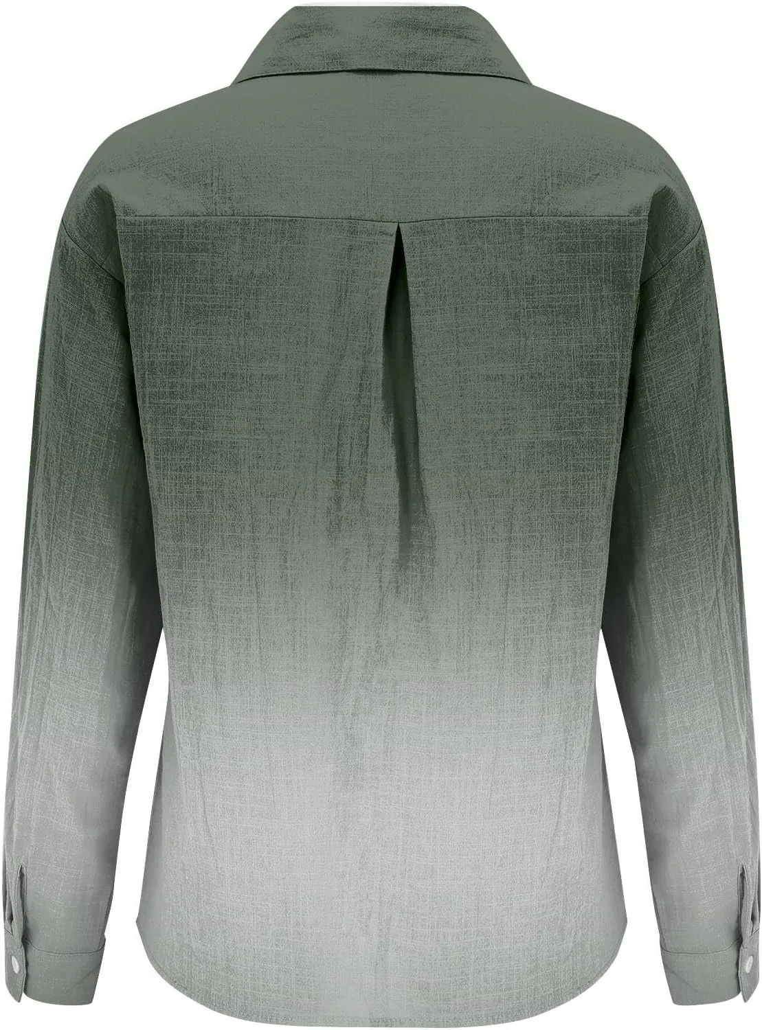 Womens Dressy Linen Shirts Casual Long Sleeve Tops V-Neck Vintage Blouses Loose Fit Work Shirts Trendy Business Tops