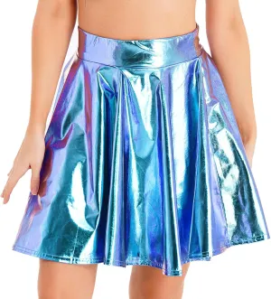 Women's Fashion Mini Elastic Pleated Skirts High Waist School Uniform Skater Short Skirts