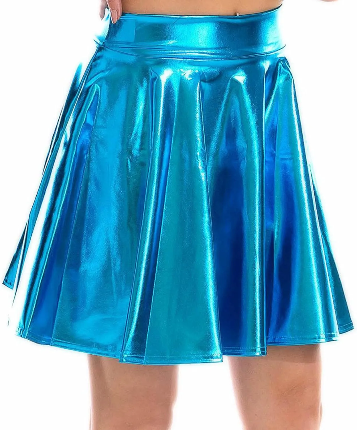 Women's Fashion Mini Elastic Pleated Skirts High Waist School Uniform Skater Short Skirts