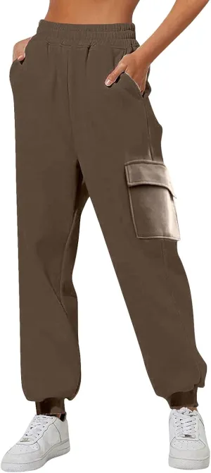 Women's Fleece Lined Pants Water-Resistant Sweatpants Winter Thermal Ski Hiking Running Joggers Warm Pants for Women