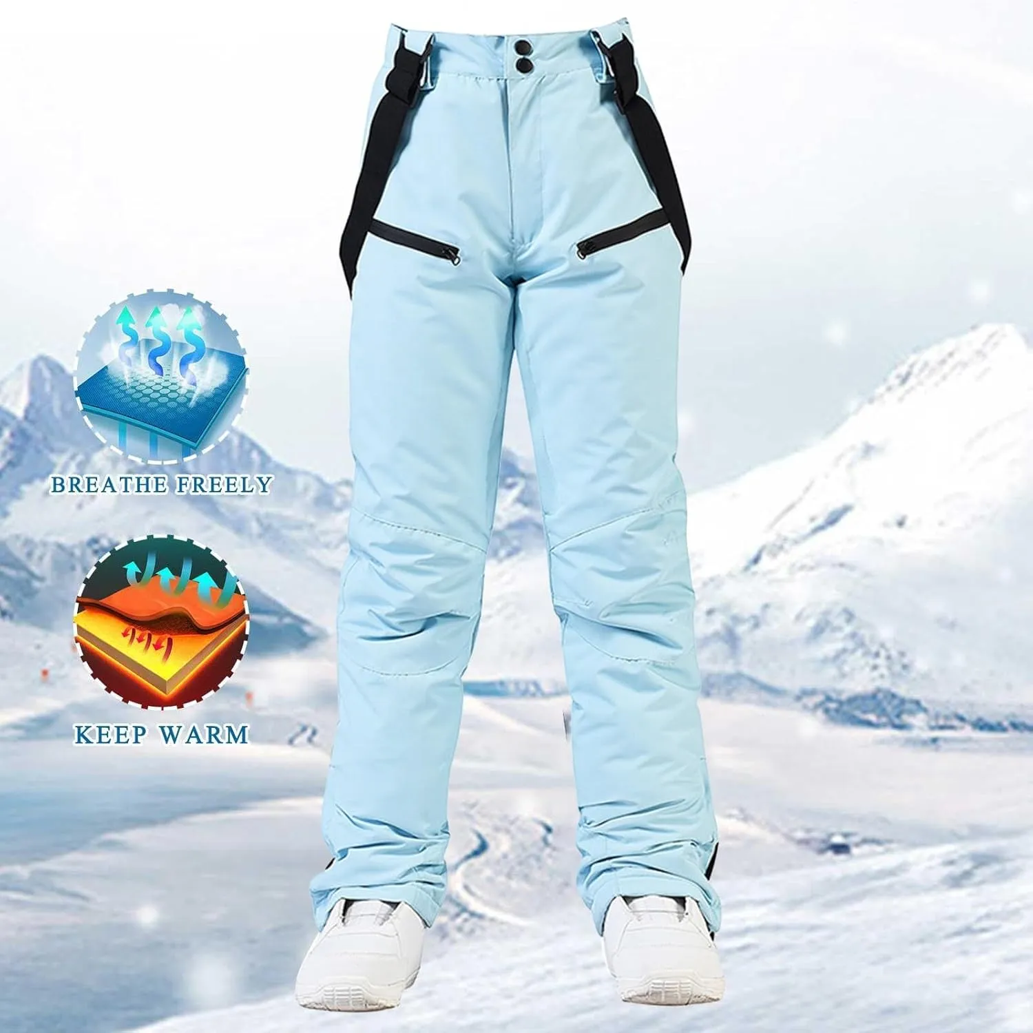 Women's Fleece Lined Sweatpants Winter Casual Jogger Sweat Pants Winter Warm Athletic Thermal Sherpa Pant with Pocket