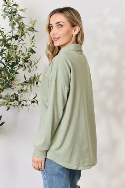 Women's Heimish Full Size Button Down Long Sleeve Shirt