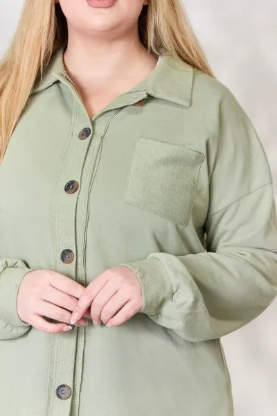Women's Heimish Full Size Button Down Long Sleeve Shirt