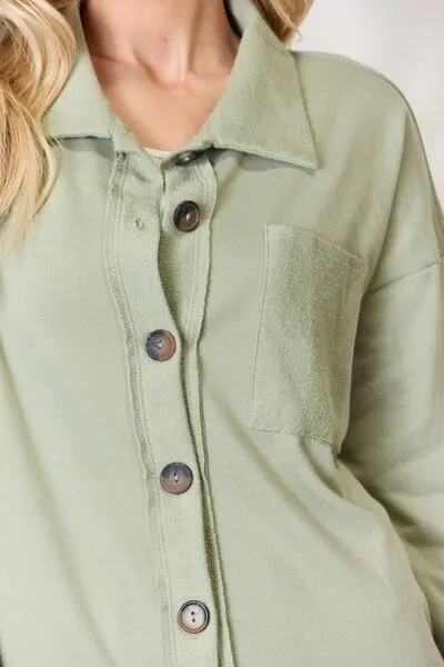 Women's Heimish Full Size Button Down Long Sleeve Shirt