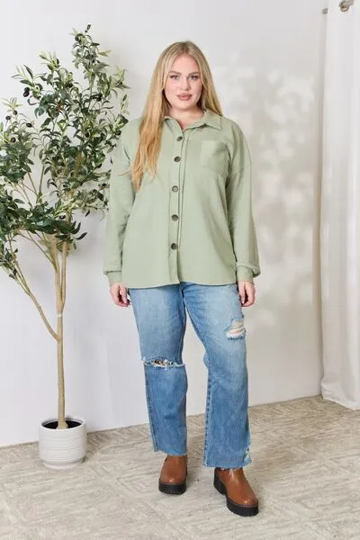 Women's Heimish Full Size Button Down Long Sleeve Shirt