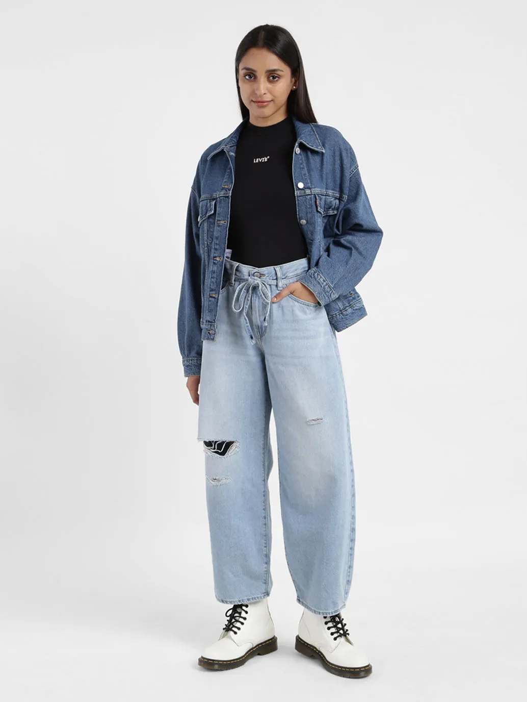 Women's High Rise Xl Balloon Loose Fit Jeans